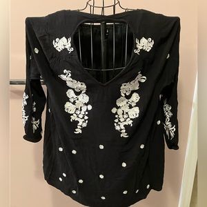 Embroidered Choker Top